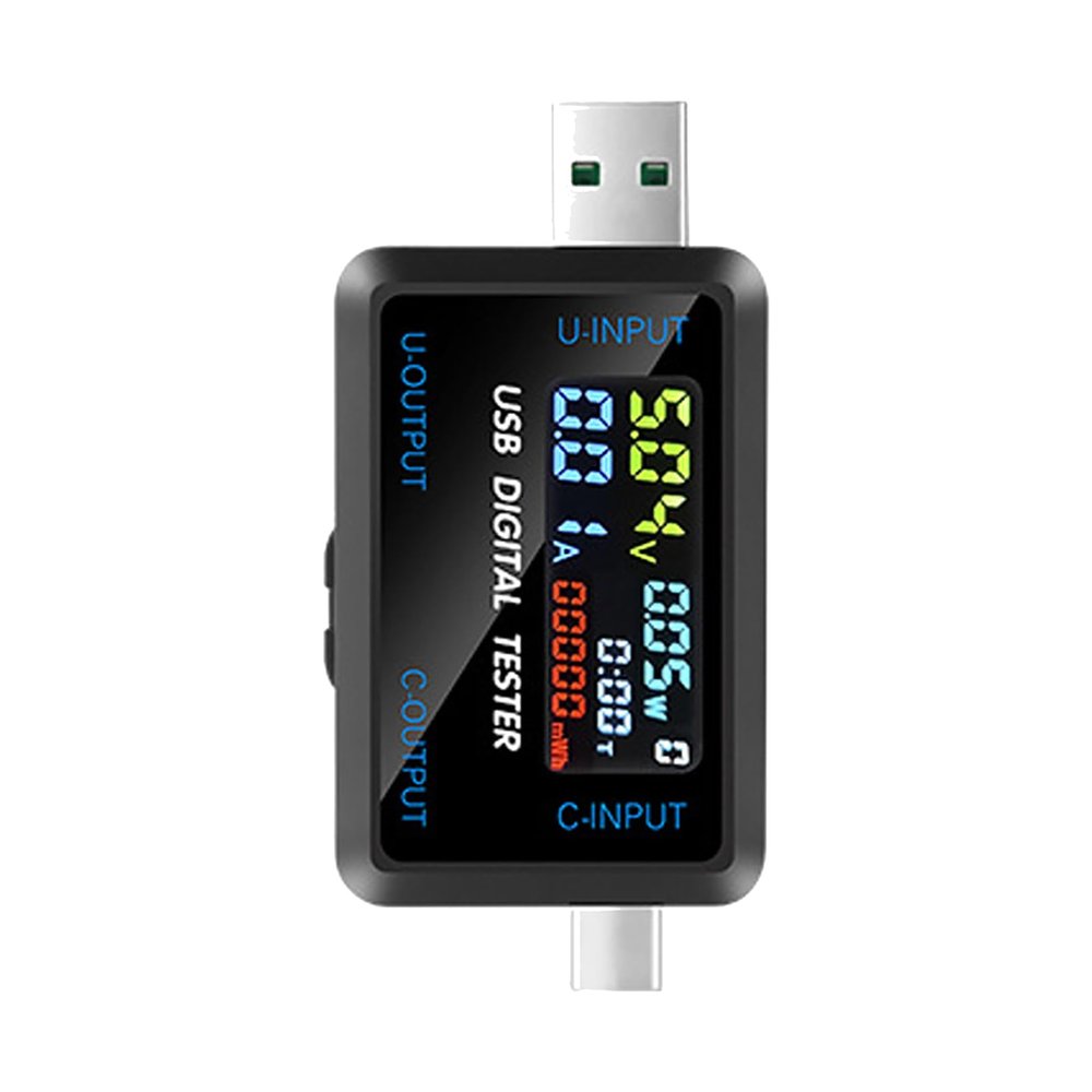 CHICIRIS Multifunction USB Voltage and Current Tester with Digital IPS Display for Laptop Charging Monitoring (6527-Q)