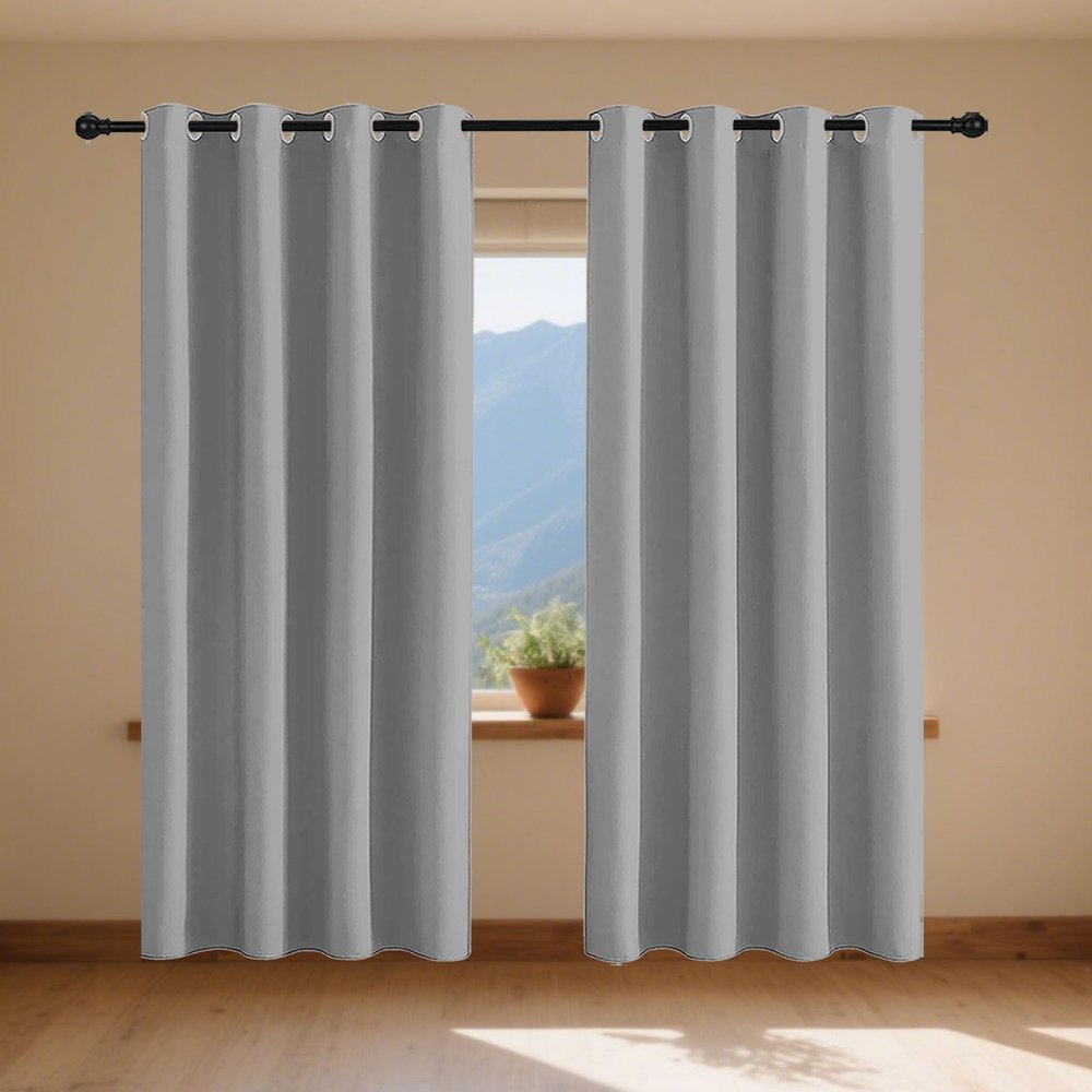 LISANSAN Blackout Thermal Curtain, 190 x 70 cm, Light Gray