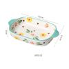 FZL02068LM Home Rectangular Ceramic Lasagna Baking Dish with Handles, Light Green view 2