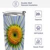 siphylline Elegant Stainless Steel Tumbler with Lid, 590 mL, White/Blue view 4