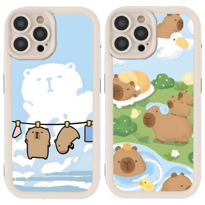 Stradvnaly 2-Pack Cases for Samsung Galaxy S24 FE 6.7", Cute Capybara Cartoon Silicone TPU Covers