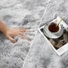 CHENMIAO Shaggy Area Rug, 120 x 140 cm, Non-Slip, Light Gray view 2