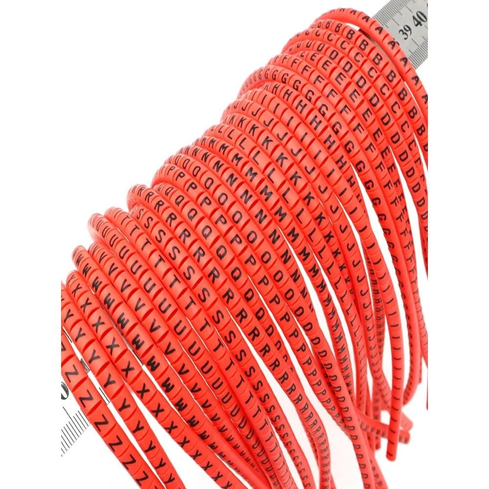 Plum Cable Marker Set, 1,000 Durable PVC Markers for Cable Diameters 0.3–10 mm (Letters, 1,300 pcs, 1.0 mm² (2.5 mm))