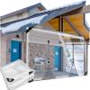 CAQXAQP Transparent PVC Tarp 2.2 m x 3 m, 420 g/m², 0.3 mm, Waterproof Cover with Eyelets and 1 Zipper view 1