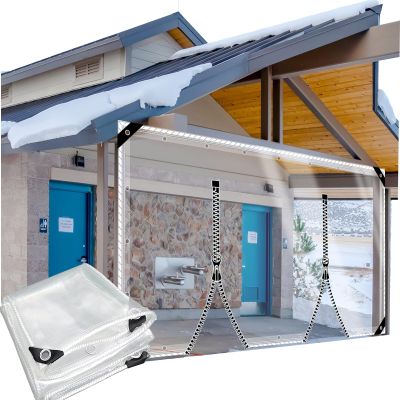 CAQXAQP Transparent PVC Tarp 2.5 x 4.5 m, 0.3 mm, 420 g/m²