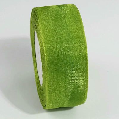 Jhdwu 10-Yard Transparent Chiffon Ribbon, Organza Satin Ribbon for DIY Crafts, Gift Wrapping, Wedding Bouquets and Wreaths