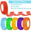 Jhdwu 10-Yard Transparent Chiffon Ribbon, Organza Satin Ribbon for DIY Crafts, Gift Wrapping, Wedding Bouquets and Wreaths view 2