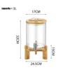 LYXXW 2-Gallon Glass Beverage Dispenser with Spigot, Bamboo Lid and Stand, 3 L view 4