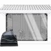CAQXAQP Transparent PVC Tarp 2.4 x 3.5 m, 600 g/m², 0.5 mm, Black, Waterproof, with Eyelets view 1