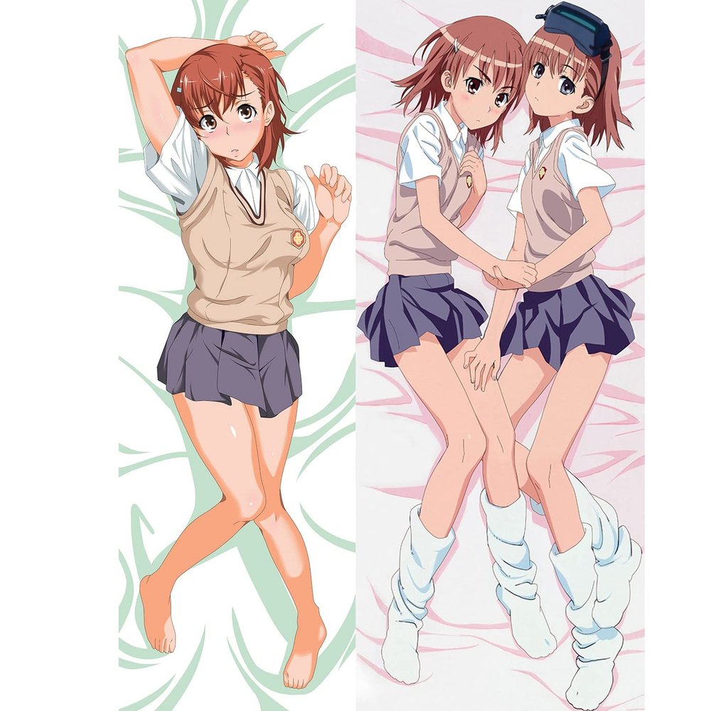 A Certain Scientific Railgun Mikoto Misaka Dakimakura Cover, Double-Sided, 160 x 50 cm
