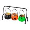 Halloween Candy Bowls with Metal Rack, Witch Cauldron Design view 1