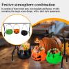 Halloween Candy Bowls with Metal Rack, Witch Cauldron Design view 4
