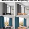 3-in-1 Curtain Track with Valance, Adjustable, Gray, 1 m view 3