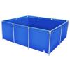 Foldable Canvas Fish Pond, Above-Ground Water Tank for Koi Farming and Garden Irrigation, Blue, 2 x 1 x 1.2 m view 1