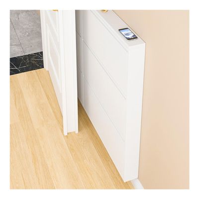 Slim Shoe Cabinet with Doors for Small Entryways