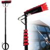 Extendable Window Cleaning Pole 5.4 m/18 ft with Hose Brush for Large Vehicles, Trucks and Roofs view 1