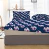 Soft Microfiber Fitted Sheet, Simple Football 3D Print, Non-Slip, 30 cm Deep Pocket, 140 x 200 cm, Dark Blue view 3