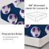 Soft Microfiber Fitted Sheet, Simple Football 3D Print, Non-Slip, 30 cm Deep Pocket, 140 x 200 cm, Dark Blue view 4