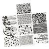 SHINEOFI 10-Piece Plastic Embossing Stencils for Scrapbooking and DIY Crafts view 1