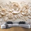 3D Floral Leaves Photo Wallpaper, Non-Woven, 200 x 140 cm view 1