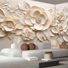3D Floral Leaves Photo Wallpaper, Non-Woven, 200 x 140 cm view 3