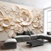 3D Floral Leaves Photo Wallpaper, Non-Woven, 200 x 140 cm view 4