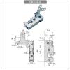 Iron Latch for Industrial Electrical Cabinets, Toolboxes, and Car Locks, 1 Piece (DK618-8 R) view 2