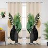 Mistela Blackout Boho Curtains with Grommets, Bohemian Botanical Design, 2-Piece Set, H166 x W75 cm view 1