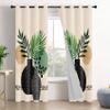 Mistela Blackout Boho Curtains with Grommets, Bohemian Botanical Design, 2-Piece Set, H166 x W75 cm view 2