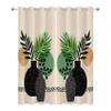 Mistela Blackout Boho Curtains with Grommets, Bohemian Botanical Design, 2-Piece Set, H166 x W75 cm view 3