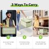 46L Foldable Shopping Cart, Durable Plastic with Lid, 4-Wheel Handle, Portable for Shopping, Camping and Travel, Push, Pull & Lift Design view 3
