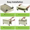 46L Foldable Shopping Cart, Durable Plastic with Lid, 4-Wheel Handle, Portable for Shopping, Camping and Travel, Push, Pull & Lift Design view 4