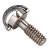 Stainless Steel D-Ring Screw, 1/4-Inch, Silver, 2-Pack view 1