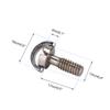 Stainless Steel D-Ring Screw, 1/4-Inch, Silver, 2-Pack view 3