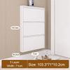Slim Shoe Cabinet with Flip-Down Doors for Small Entryways view 2