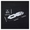 3.5-Inch 304 Stainless Steel Fixed-Eye Hasp for Doors, Cabinets and Drawers, 2-Pack (1 pc) view 2