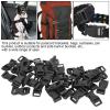 Segrehy 40-Pack Side-Release Buckles, Black Plastic, 4.6 x 2.2 cm view 2