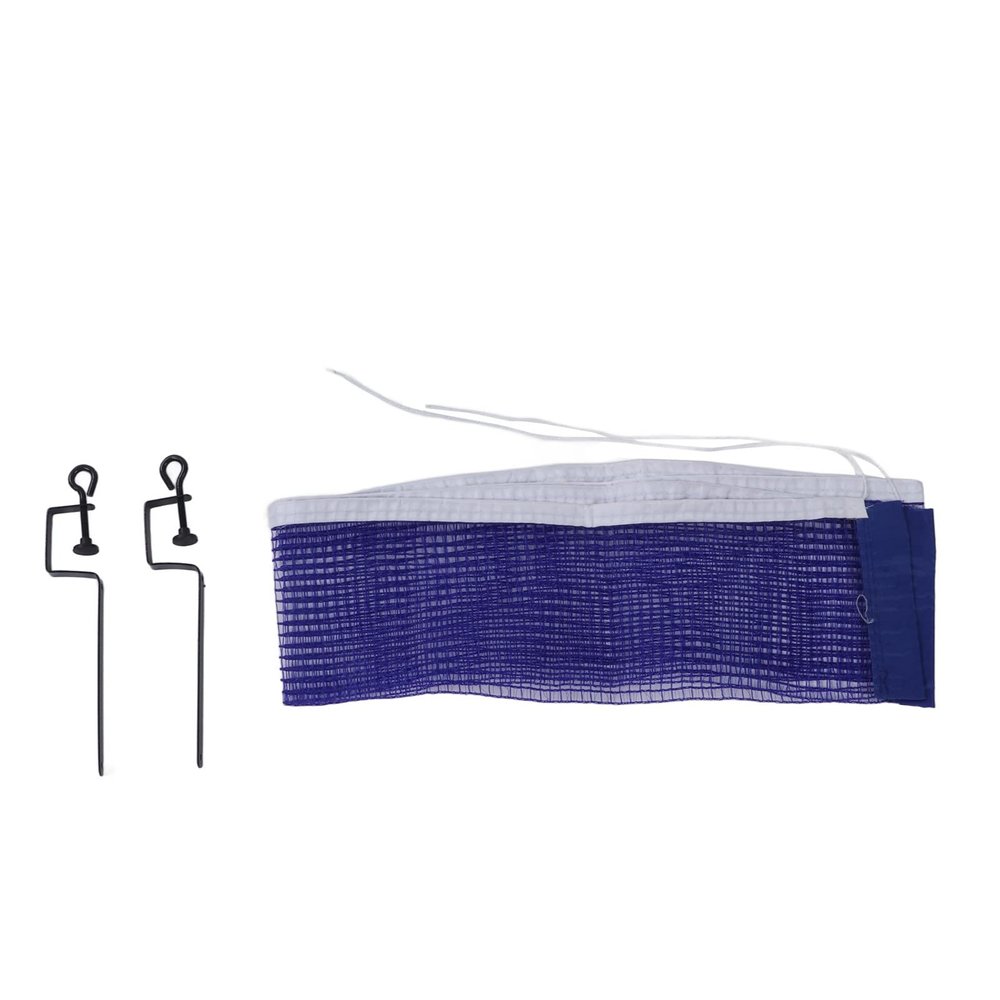 Segrehy Table Tennis Net, Pong Net Replacement with Iron Frame for Office and Home, Blue, Polyester, 180 cm Long, 15 cm High, Portable