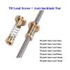 1 pc. T8 Lead Screw with Spring-Loaded Anti-Backlash Nut, 2 mm Lead, 200 mm view 3