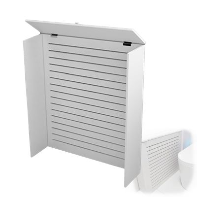 LIKANGLONGJU Folding Radiator Cover with Grille, Decorative Storage Cabinet, 10 mm PVC Board, 40 x 40 x 20 cm (16 x 16 x 8 in)