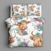 zcwl Highland Cow Reversible Bedding Set, 140 x 200 cm, 2-Piece view 2