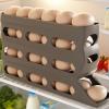 Refrigerator Egg Holder, 4-Tier Automatic-Rotation Egg Box view 3