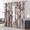 Vintage Blackout Curtains, Purple Leaf Design, 137 x 117 cm, Set of 2 view 3