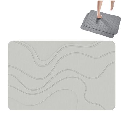Diatomaceous Earth Bath Mat – Non-Slip, Fast-Drying Stone Floor Mat