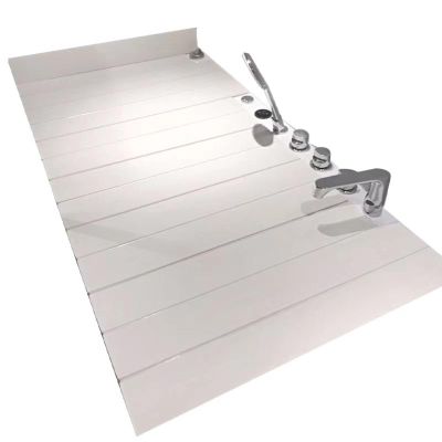 Foldable Bathtub Cover, Dust-Resistant PVC Caddy Shelf, Adjustable Insulating Lid, 0.65 cm Thick, 115 x 75 cm