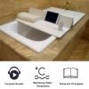 Foldable Bathtub Cover, Dust-Resistant PVC Caddy Shelf, Adjustable Insulating Lid, 0.65 cm Thick, 115 x 75 cm view 2