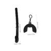 Gatuida Swimming Snorkel, 1-Piece Foldable Silicone, Black view 2