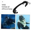 Gatuida Swimming Snorkel, 1-Piece Foldable Silicone, Black view 3
