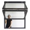 HOLGVE Aluminum Manual Sliding Service Window, 5 mm Tempered Glass, 30 x 18 in (76 x 46 cm) view 1