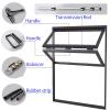 HOLGVE Aluminum Service Window, Manual Sliding Ventilation Window, Flush-Mount Vertical Serving Window with 5 mm Glass (40 x 22 in / 102 x 56 cm) view 3